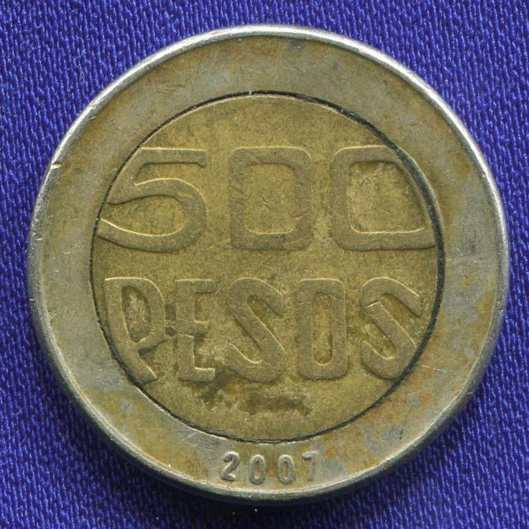 Колумбия 500 песо 2007 VF-XF
