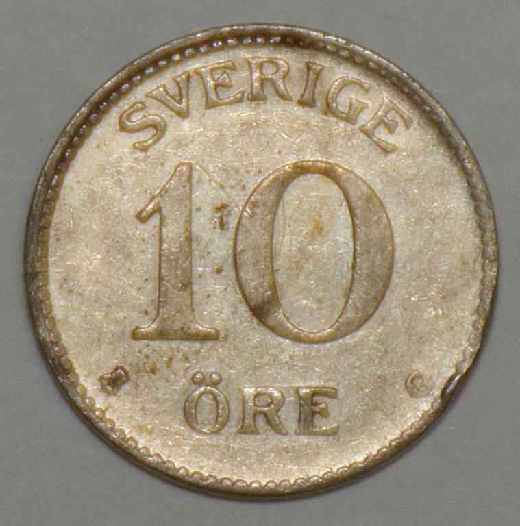 Швеция 10 эре оре 1938 СЕРЕБРО Ag (К33б)