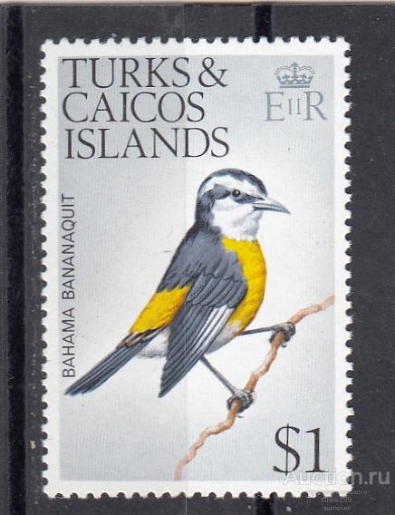 TURKS & CAICOS ISLANDS КАЙКОС  Фауна Птицы  № 320y  1973  Сост**  MNH