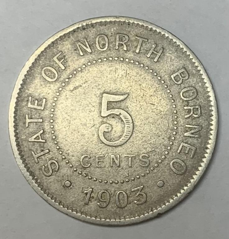 5 центов 1903 года Британское Северное Борнео