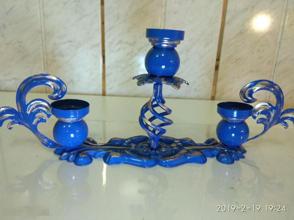 Карандашница. Композиция. Подсвечник. Интерьер. "3 бочонка" Металл. Ручная работа. 