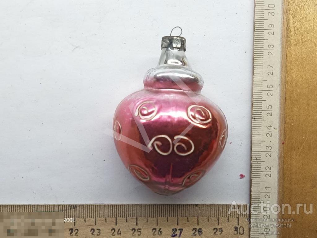 * Ёлочная игрушка жук божья коровка СССР Винтаж Стекло (М/Ф) КЁИ№26) 