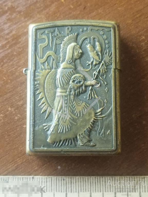 - ЗАЖИГАЛКА Бензиновая под ЗИППО ZIPPO Индеец ? STAR-I (Ветр.Корид) 