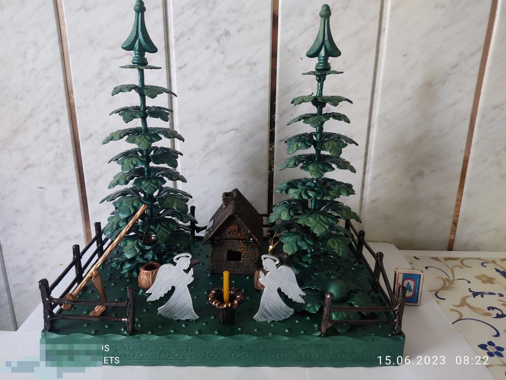 Ангелы на лесной поляне. Металл. Эксклюзив. Кабинетное украшение. Подсвечник. 42 см. 9 кг 