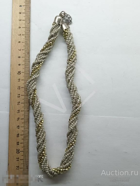 - Цепочка бусы колье из бисера бижутерия Винтаж (КБиж.№2) 