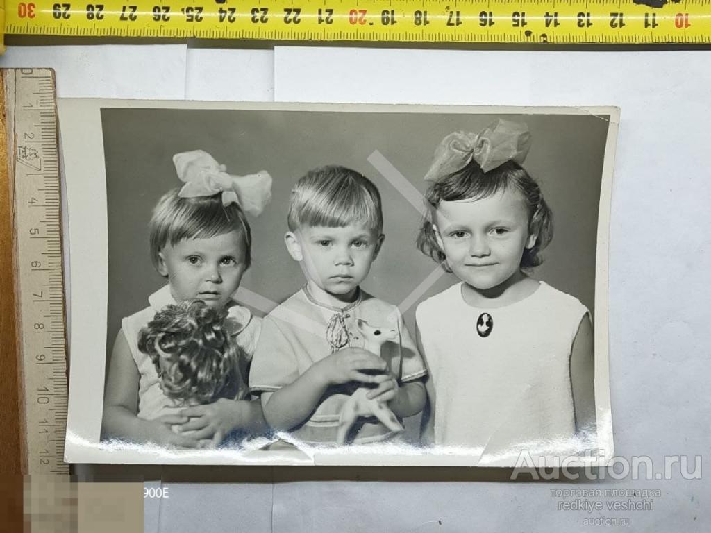 - фото дети ребенок кабинетное игрушки значки мода банты одежда СССР БАФ№5 