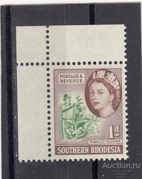 SOUTHERN RHODESIA  РОДЕЗИЯ   Табак  № 81  Угол  1953  Сост** MNH