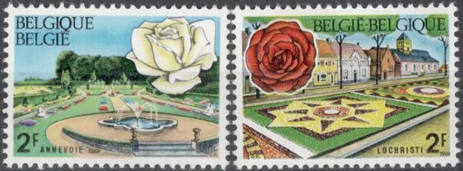 Бельгия, 1969,№ 1558,1559, € 0,6, MNH, полн., флора, сады Бельгии
