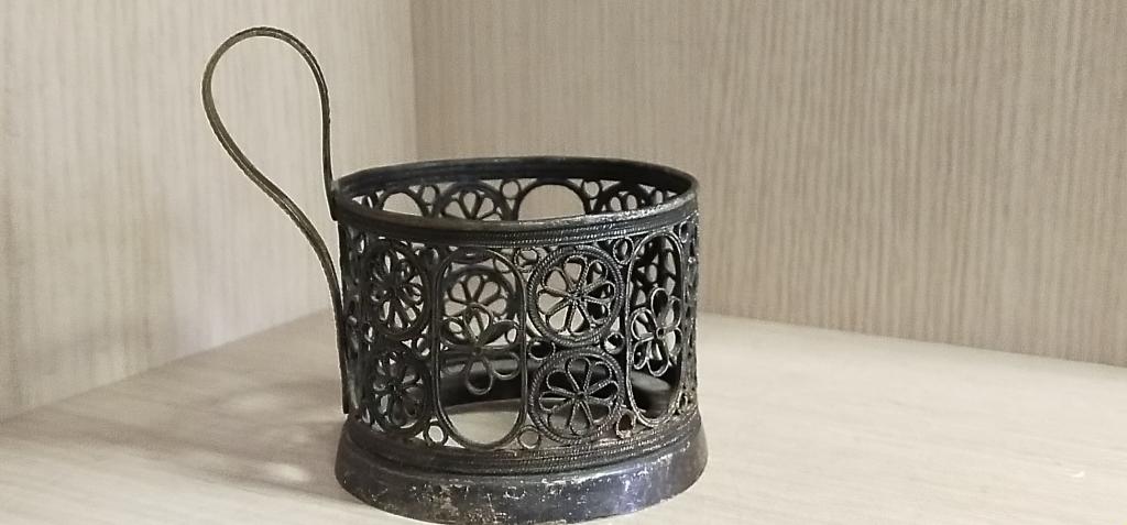 Подстаканник . Мельхиор. СССР. Скань. В отличном состоянии. 7.