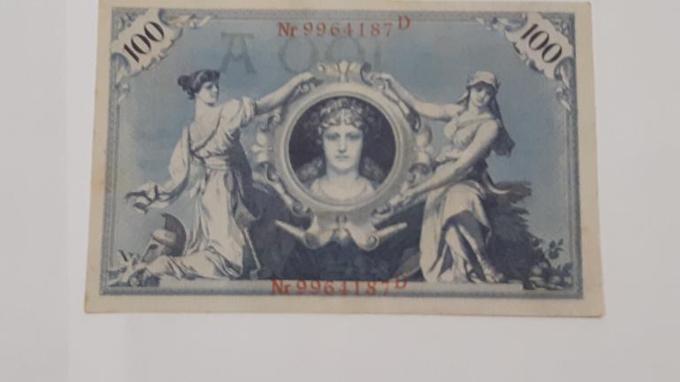 Купюра Банкнота  Германия 100  марок 1908  А28   Состояние