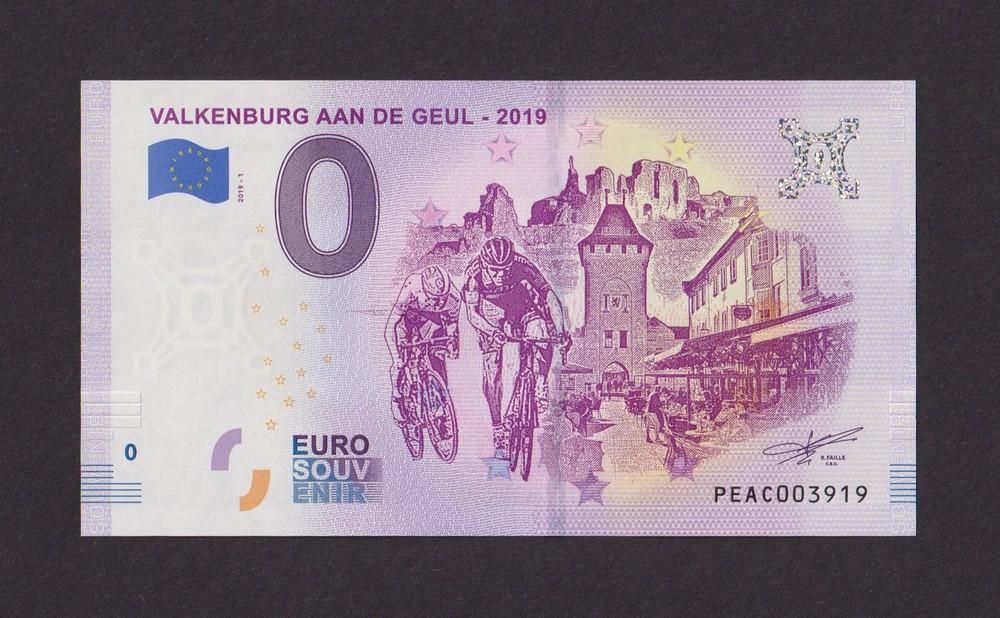 0 евро 2019-1 UNC Валкенбург-ан-де-Гёл Сувенирная банкнота