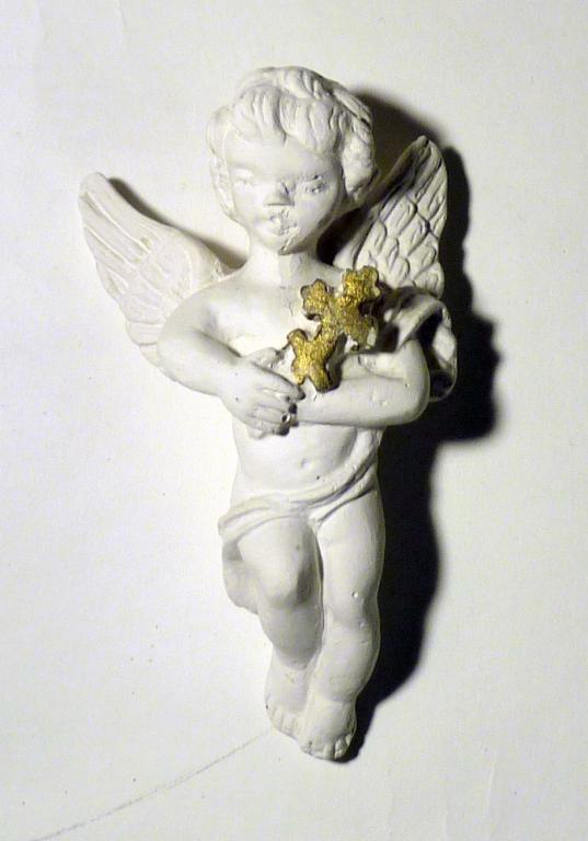 Ангел с крестом гипс 13,5 см