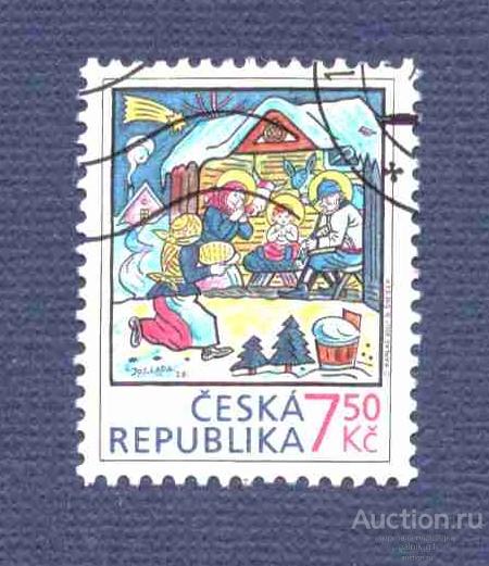 Чехия     гашеная   2007  год   Рождество    №  3820