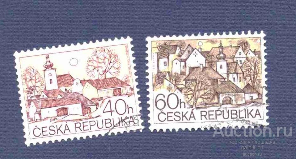 Чехия     гашеная   1995  год   архитектура    №  3823