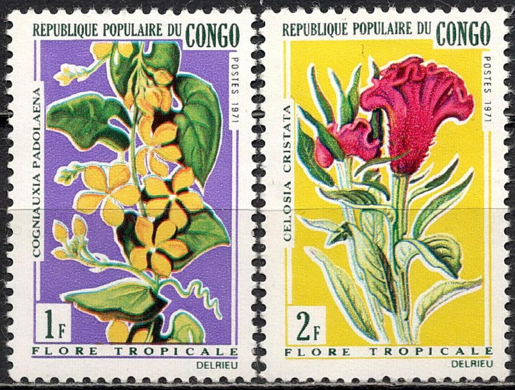 ❤1971 Конго Цветы Mi 272-273 MNH OG