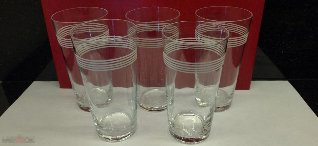 БОЛЬШИЕ СТАКАНЫ  300мл. КОМПЛЕКТ 5 шт. ОДНИМ ЛОТОМ СССР