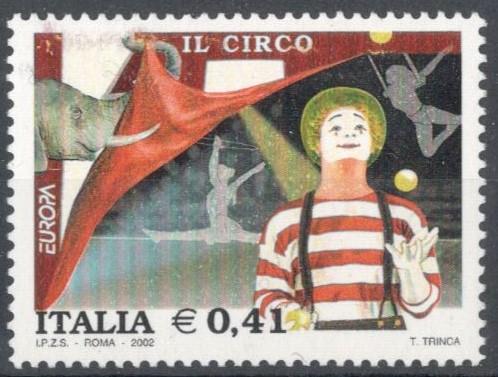 Италия, 2002, № 2842, € 1,5, MNH, полн., цирк, клоуны