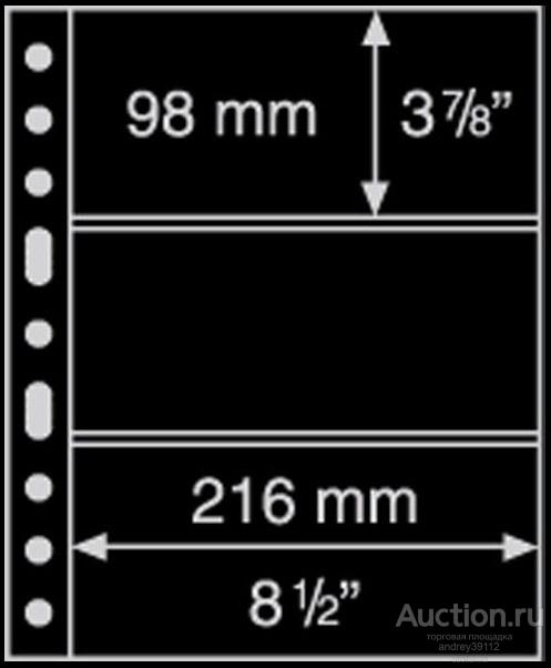 Лист для банкнот Grande 3S чёрный фон Leuchtturm Германия (арт 286)