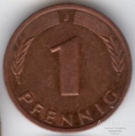 Германия 1 пфенниг 1967 года J