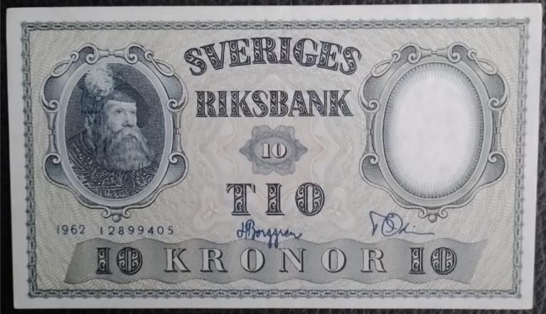 10 крон 1962 швеция XF