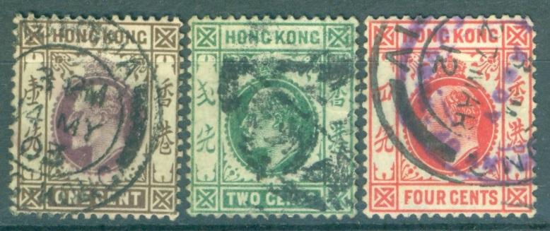Гонг Конг 1903 г Король  Эдуард 7 гашеная