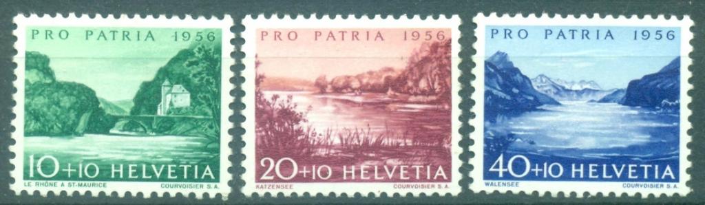 Швейцария 1956 г. Помощь молодежи  Ландшафты Горы негашеная**