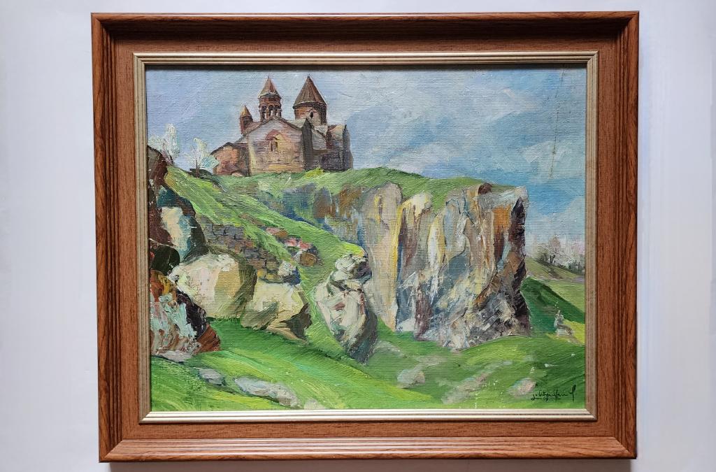 Лемс Нерсисян « Самгосаванк » / масло / 1990-е г. / 40 х50 см. / Армения / Касахское ущелье