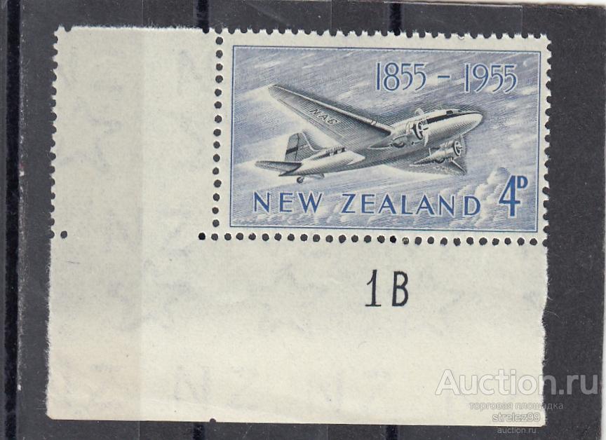 NEW ZEALAND  ЗЕЛАНДИЯ   Авиа Авиация Самолеты Дуглас № 350 Угол 1955 Cост**  MNH