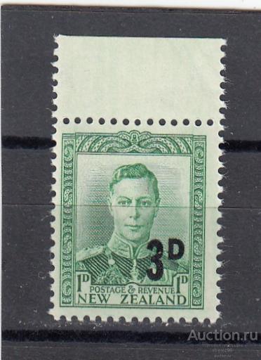 NEW ZEALAND  ЗЕЛАНДИЯ   Георг VI  № 321  1952 Поле Надпечатка  Cост**  MNH