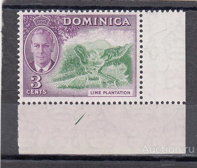 DOMINICA  ДОМИНИКА  Плантация Лайм №  121  1951 Угол  Сост** MNH