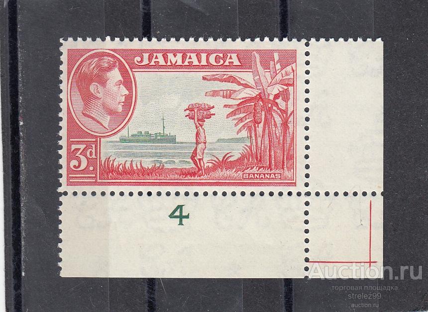 JAMAICA  ЯМАЙКА    Бананы № 127  1938 Угол  Сост** MNH