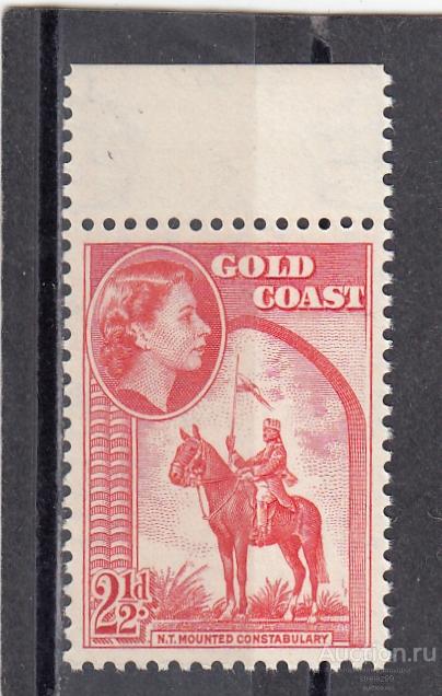 GOLD COAST  ЗОЛОТОЙ БЕРЕГ   Воин Всадник  № 142  1952   Поле  Сост** MNH