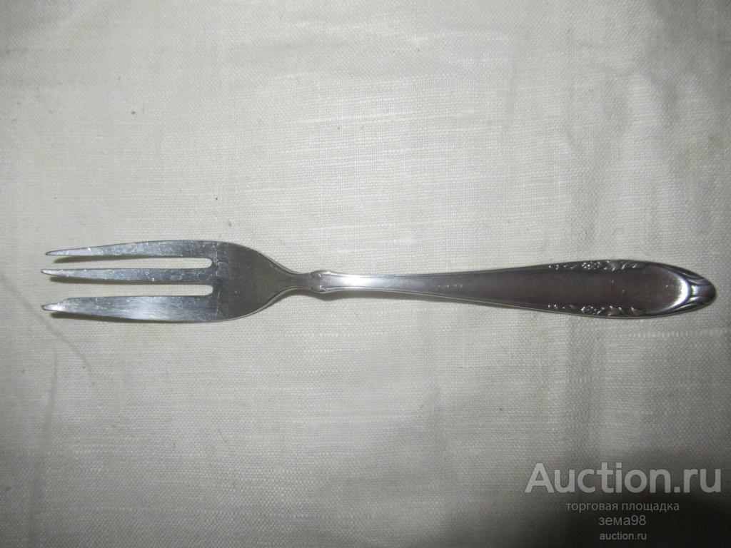 Вилка десертная. Мельхиор. Серебрение. Германия.