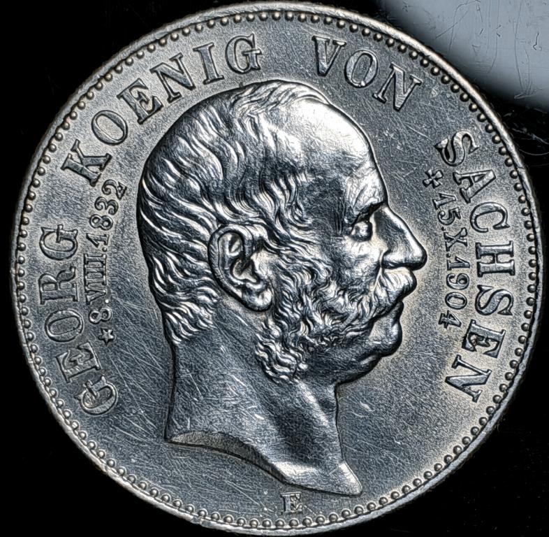 2 марки САКСОНИЯ 1904г. ГЕОРГ.