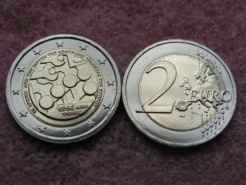 Кипр 2 евро 2023 банк 60 лет unc