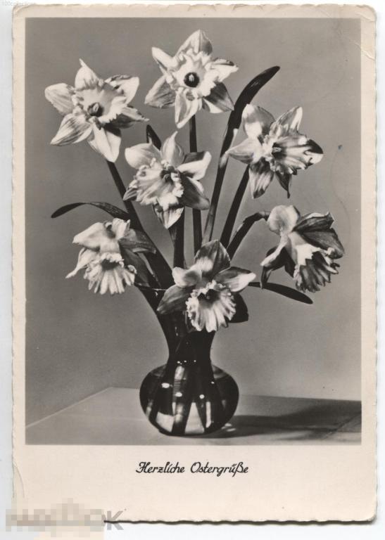 de1963 Германия Пасха. Цветы в вазе. G 2573 V1128 A 3/63 DDR 
