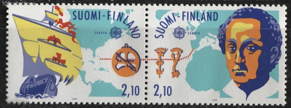 fi1982.1043_1178-79 Финляндия Европа СЕПТ Колумб. Открытие Америки ** 5 евро(2015) 