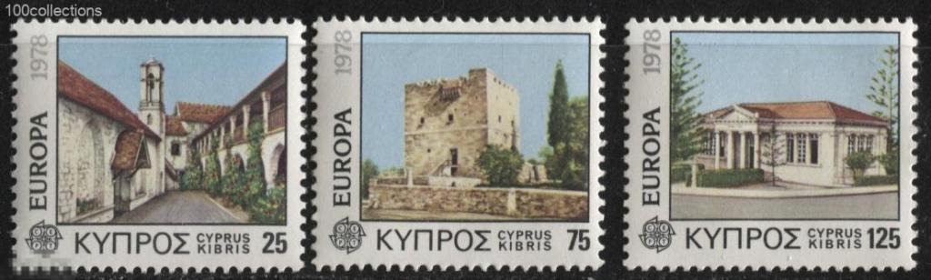 cy1978.1043_484-86 Кипр Европа СЕПТ Архитектура ** 3 евро(2017) 