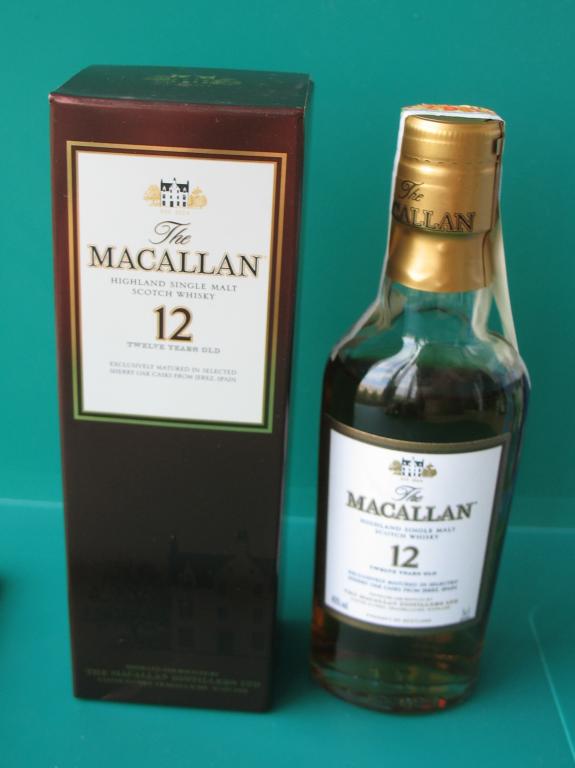 Мини - бутылочка, Виски "MACALLAN 12", стекло / 0,05 л - 50 мл