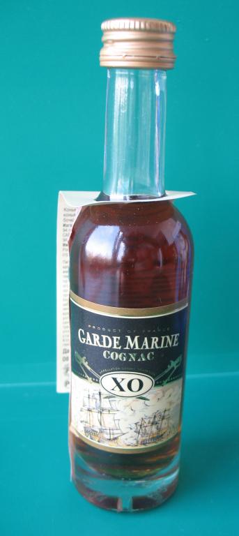 Мини - бутылочка, Коньяк "Garde Marine" XO, стекло / 0,05 л - 50 мл
