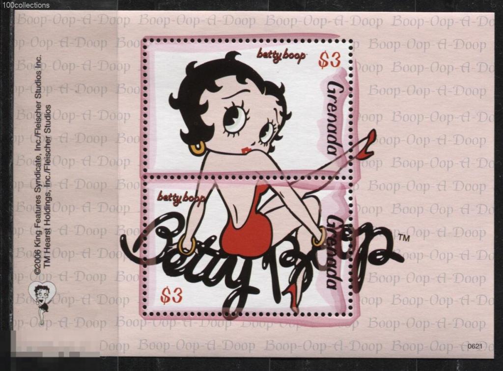 gd2006_B758 Гренада. Мультфильм Betty Boop ** 5 евро 