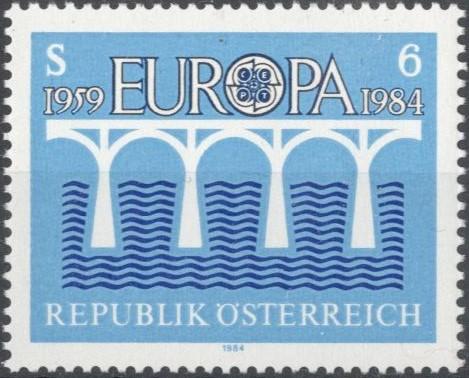 Австрия, 1984, № 1772, € 2, MNH, полн., 25-я годовщина EUROPA CEPT