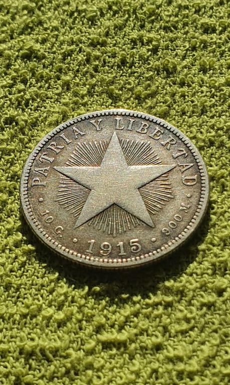 40 сентаво, 1915 год !!!, республика Куба