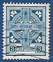 Ирландия. 1967. Стандарт. Символика 1966-1967. Гашение. Разновидность.