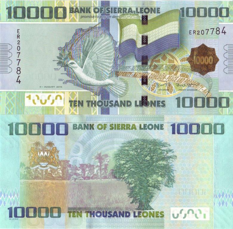 Сьерра-Леоне 10000 леоне 2015 P33c пресс unc