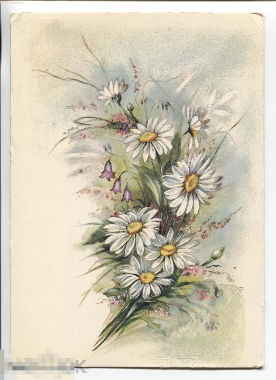 su1990_8230 Букет. Ромашки и колокольчики. Худ. В.Макаров ДМПК 