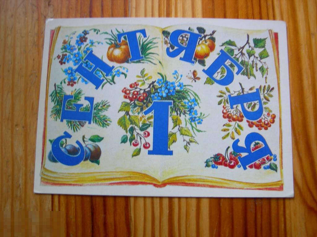 ОТКРЫТКА СССР 1 СЕНТЯБРЯ ХУДОЖНИК Д.ПОХИТОНОВА ИЗОБРАЗИТЕЛЬНОЕ ИСКУССТВО 1985 ГОД 1 