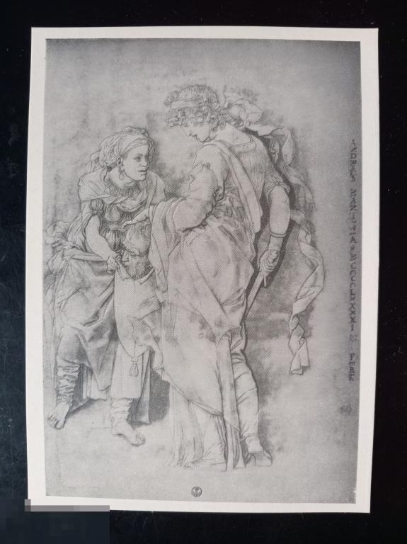 1976 год Андреа Мантенья Юдифь Рисунок 