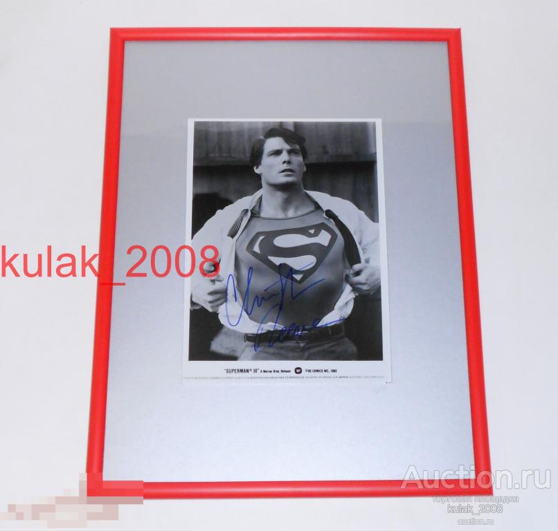 Автограф: Кристофер Рив. Супермен / Superman. Фото 1983 года. Редкость. Оригинал. 