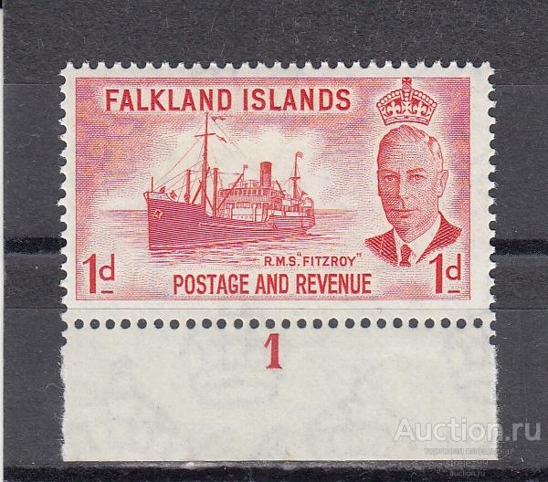 FALKLAND ISLAND ФОЛКЛЕНДЫ   Корабли № 103  Поле 1952  Cост** MNH